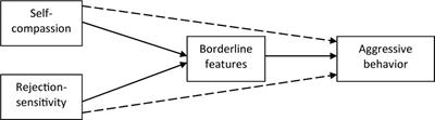 Rejection Sensitivity, Self-Compassion, and Aggressive Behavior: The Role of Borderline Features as a Mediator